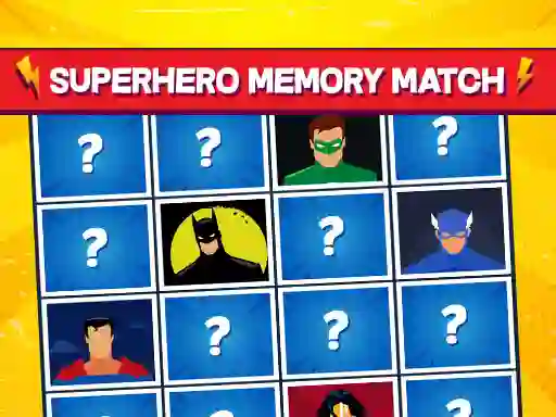 שפּיל Superhero Memory Match אָנליין