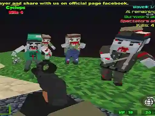 שפּיל Blocky Combat SWAT Zombie Survival אָנליין