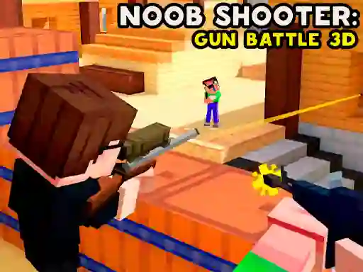 שפּיל Noob Shooter: Gun Battle 3D אָנליין