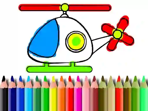 שפּיל Back To School Helicopter Coloring אָנליין