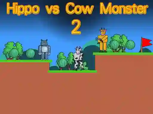 שפּיל Hippo vs Cow Monster 2 אָנליין