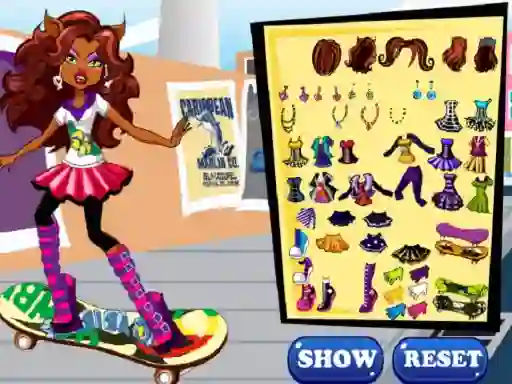 שפּיל Clawdeen skates אָנליין