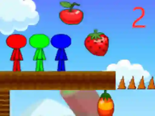 שפּיל Stickman Bros In Fruit Island 2 אָנליין