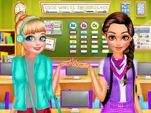 שפּיל  Modern Girls Collage Day אָנליין