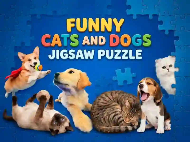 שפּיל Funny Cats And Dogs Jigsaw Puzzle אָנליין