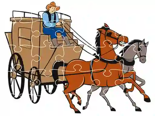 שפּיל Wagons Jigsaw אָנליין