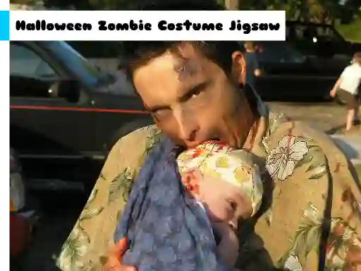 שפּיל Halloween Zombie Costume Jigsaw אָנליין