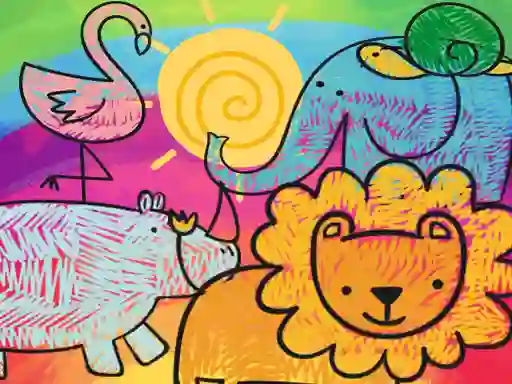 שפּיל Little Animals Coloring אָנליין