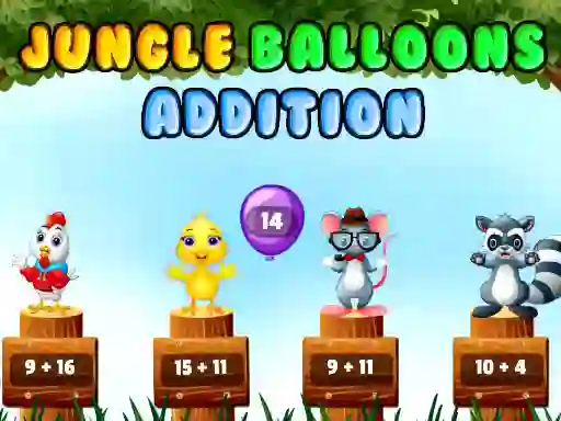 שפּיל Jungle Balloons Addition אָנליין