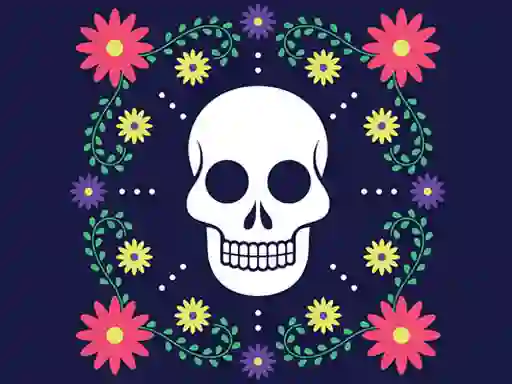 שפּיל Colorful Skull Jigsaw אָנליין