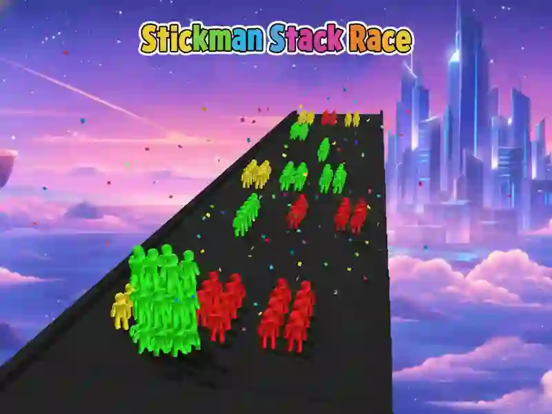 שפּיל Stickman Stack Race אָנליין