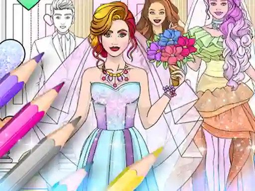 שפּיל Wedding Coloring Dress Up אָנליין