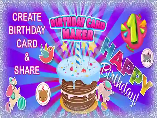 שפּיל Birthday Card Maker אָנליין