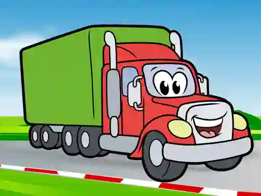 שפּיל Happy Trucks Coloring אָנליין