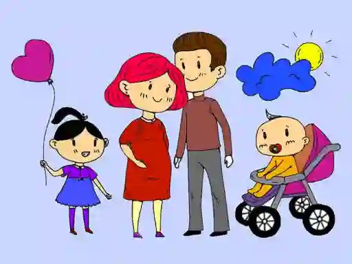 שפּיל Happy Family Coloring Book אָנליין