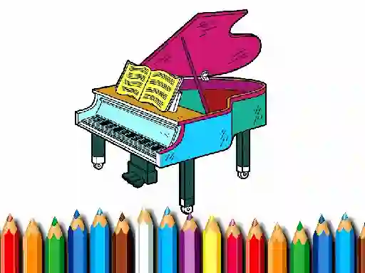 שפּיל Back To School: Piano Coloring Book אָנליין