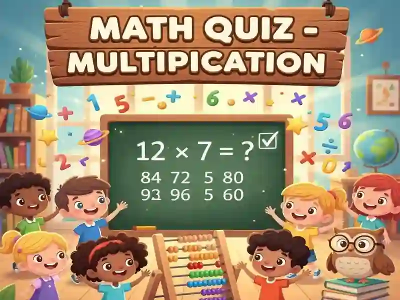 שפּיל Math Quiz - Multiplication אָנליין
