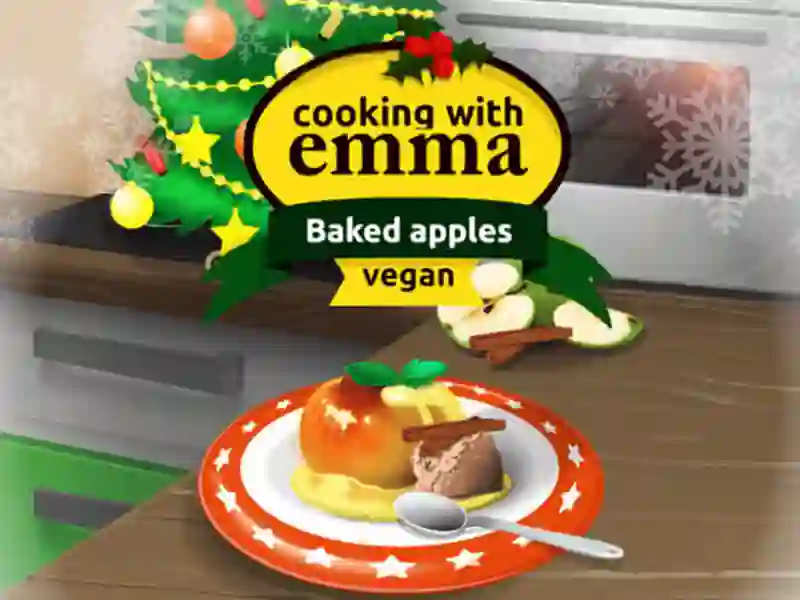 שפּיל Cooking with Emma Baked Apples vegan אָנליין