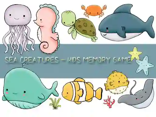 שפּיל Kids Memory Sea Creatures אָנליין