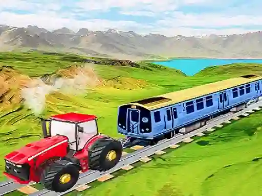 שפּיל Chained tractor towing train אָנליין