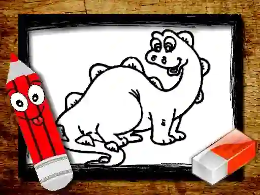 שפּיל Back To School: Dinosaur Coloring Book אָנליין