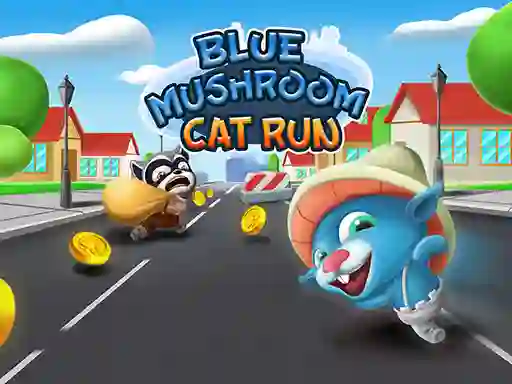 שפּיל Blue Mushroom Cat Run אָנליין