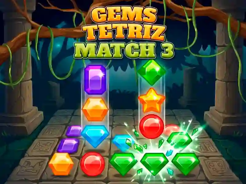 שפּיל Gems Tetriz Match 3 אָנליין