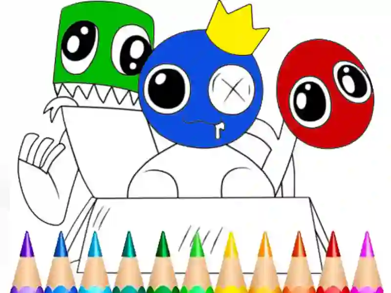 שפּיל Rainbow Friends Coloring Book אָנליין