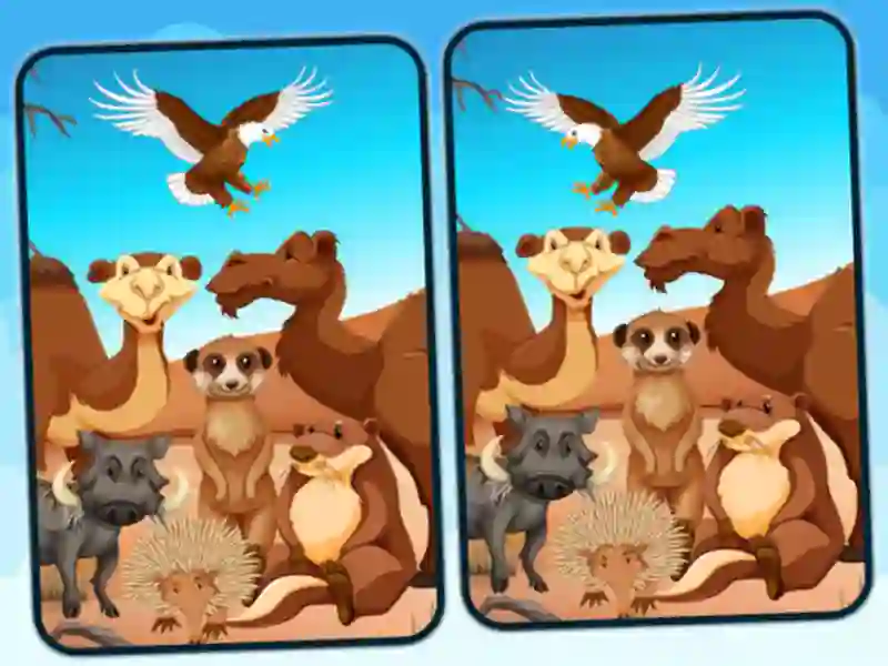 שפּיל Spot 5 Differences Deserts אָנליין