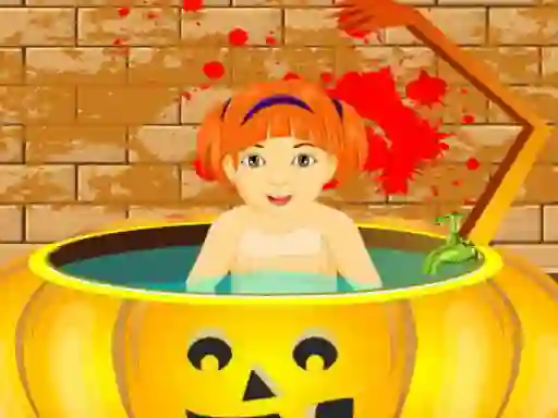 שפּיל Little Baby Halloween Bathing אָנליין