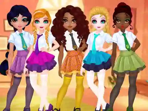 שפּיל Princesses BFF Rush To School אָנליין