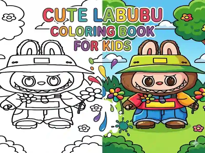 שפּיל Cute Labubu Coloring Book for Kids אָנליין