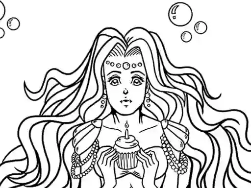 שפּיל Kawaii Mermaids Coloring Book אָנליין