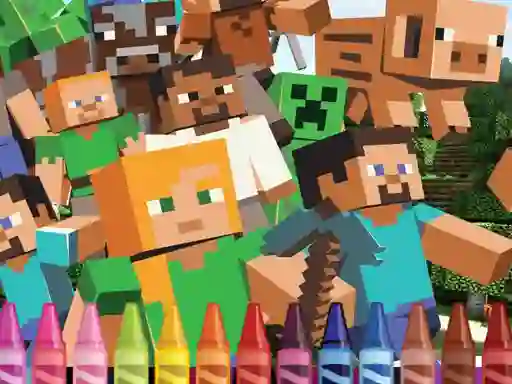 שפּיל 4GameGround Minecraft Coloring אָנליין