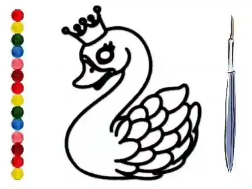 שפּיל Back To School: Swan Coloring Book אָנליין