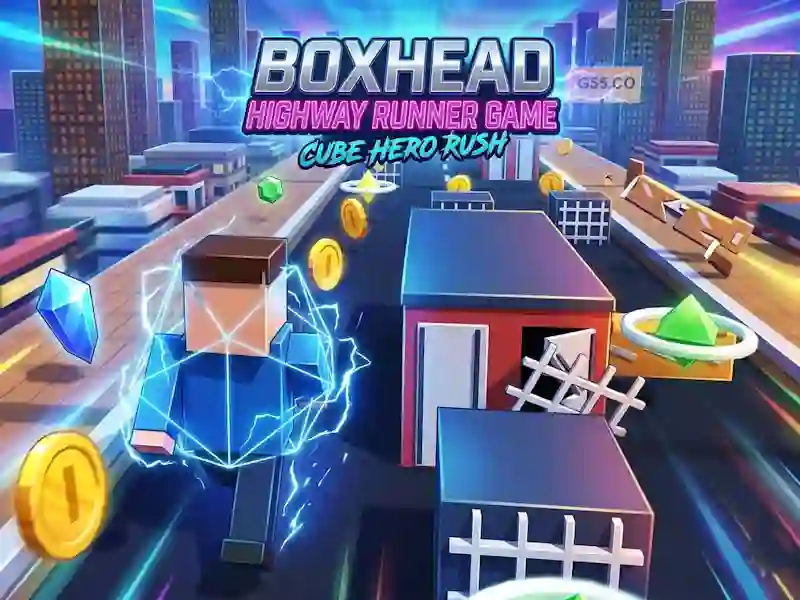שפּיל Boxhead Highway Runner Game אָנליין