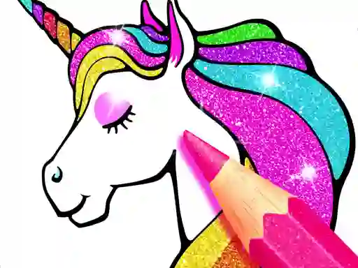 שפּיל Unicorn Coloring Book Glitter אָנליין