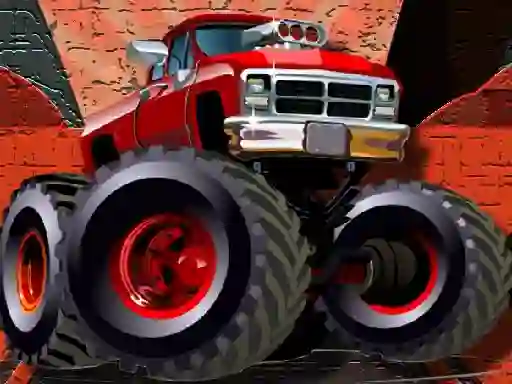 שפּיל Crazy Monster Trucks Puzzle אָנליין