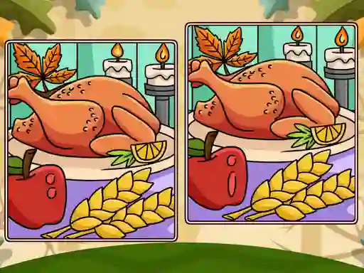שפּיל Thanksgiving Spot The Differences אָנליין