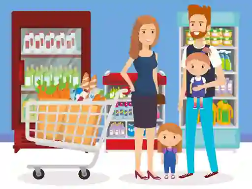 שפּיל Happy Shopping Jigsaw אָנליין