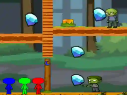 שפּיל StickMan Bros Vs Zombies אָנליין