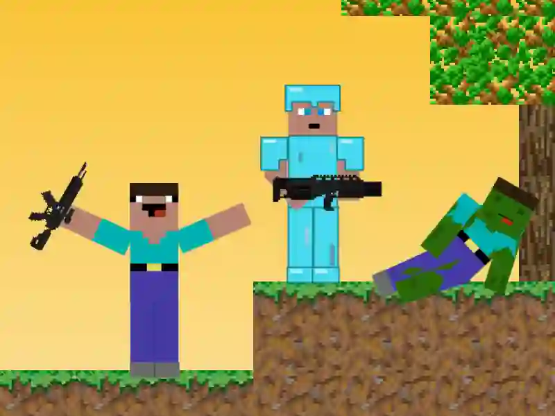 שפּיל Noob vs Pro: Zombie Apocalypse אָנליין