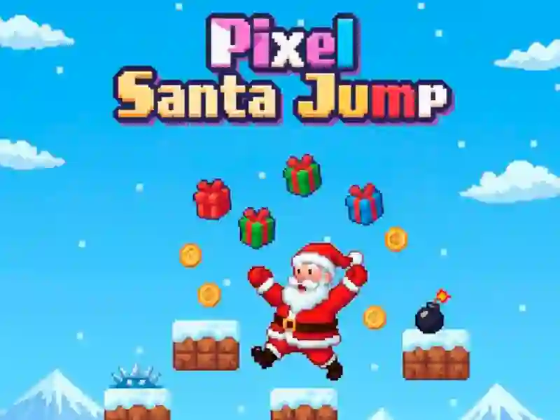 שפּיל Pixel Santa Jump אָנליין