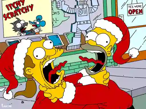 שפּיל Simpsons Christmas Jigsaw Puzzle אָנליין