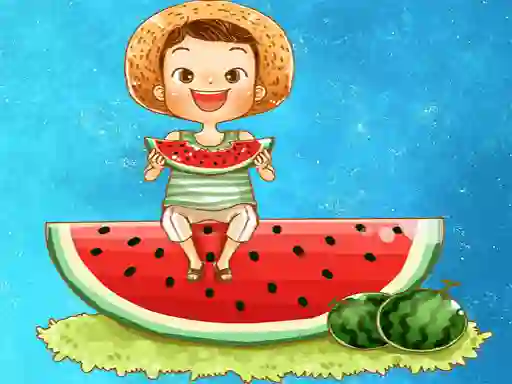 שפּיל Watermelon and Drinks Puzzle אָנליין