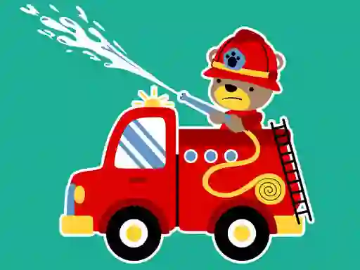 שפּיל Animal Firetrucks Match 3 אָנליין
