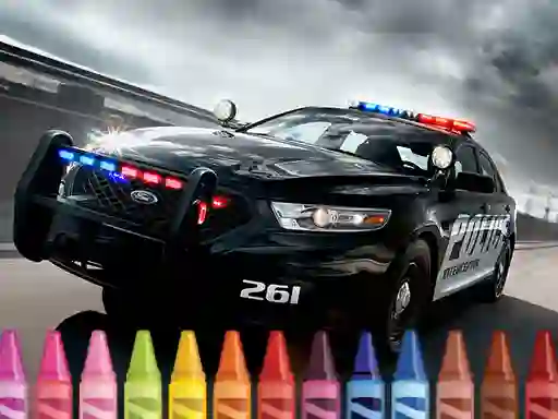 שפּיל Police Cars Coloring אָנליין