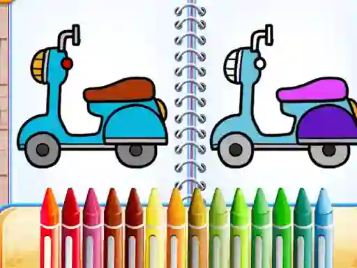 שפּיל Cute Bike Coloring Book אָנליין
