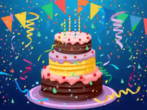 שפּיל Birthday cake puzzle אָנליין