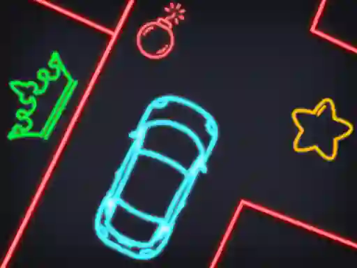 שפּיל Neon Car Puzzle אָנליין